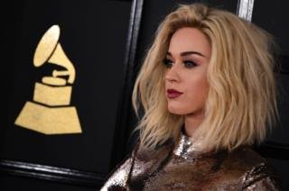 Katy Perry pictured at the 59th Grammy Awards on February 12, 2017, in Los Angeles