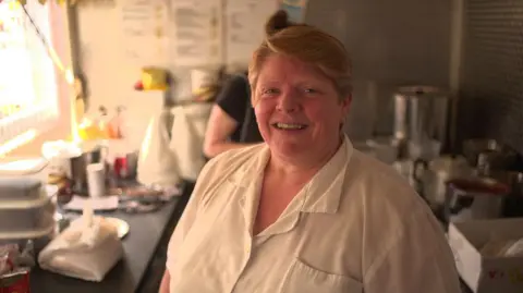 Mandie Pugh in her business' kitchen