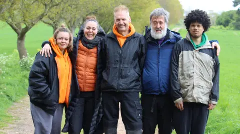 Mike Liggins Chloe and the other people joining the walk