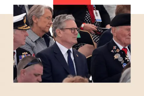 Getty Images Labour Party leader Keir Starmer attends D-Day commemorations in Normandy