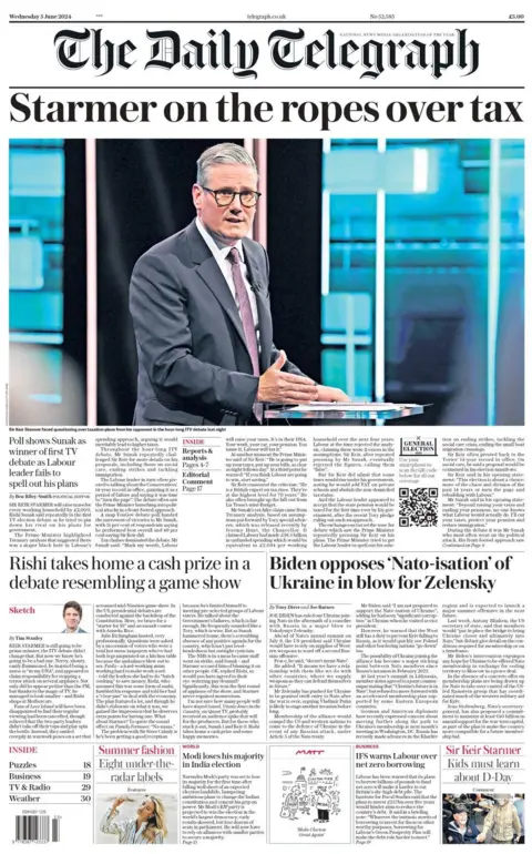 Daily Telegraph front page