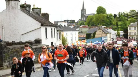 Getty Crowds of people in Armagh jerseys in Clones