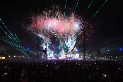 Getty Images Long view of the Pyramid Stage