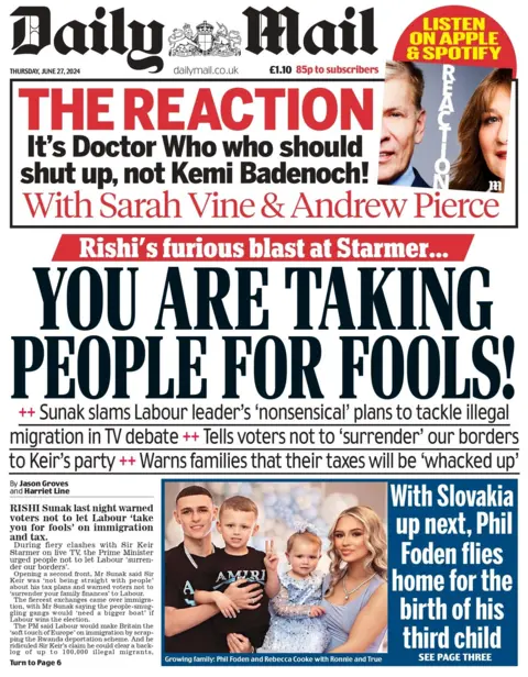 Daily Mail: You are taking people for fools