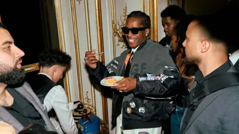 Alexandra Mavros A$AP Rocky at Paris Fashion Week