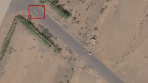 Planet Labs The drone identified at Wadi Seidna had a length of 6.5m and wingspan of 10m