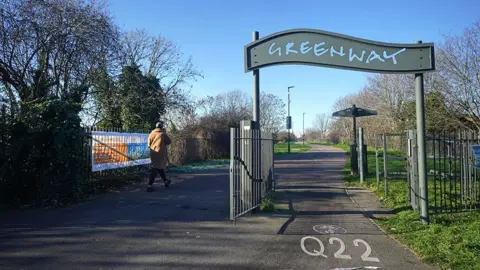 PA Media The junction of the Greenway and High Street South in Newham, east London, where a newborn baby was found in a shopping bag