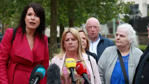  Liam McBurney/PA Gráinne Teggart accompanied the families to court on Tuesday 