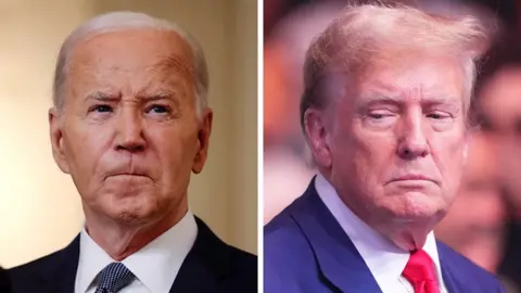 AFP Side by side images of President Joe Biden and former president Donald Trump