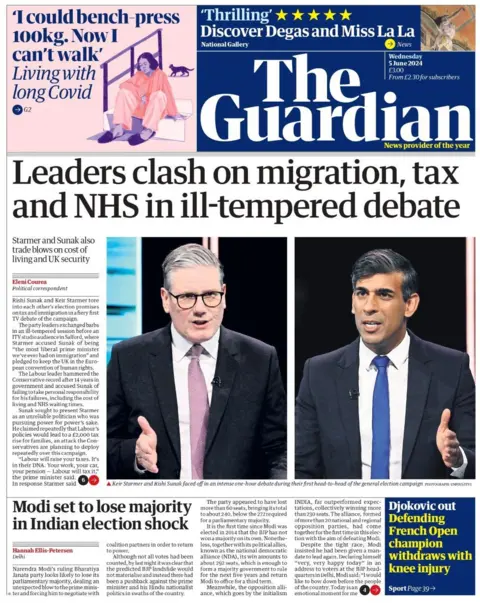 Guardian front page