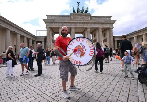 Getty Images Spanish fan with drum