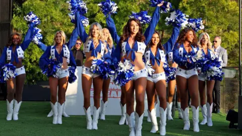 Getty Images The Dallas Cowboys Cheerleaders at Netflix's summer party