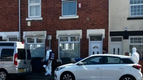 Crime scene, Flax Street, Stoke