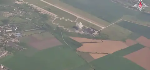 Russian defence ministry Aerial view of Myrhorod airbase 