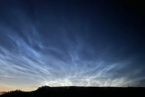 South Uist Vibes/BBC Weather Watchers Noctilucent clouds from Daliburgh 