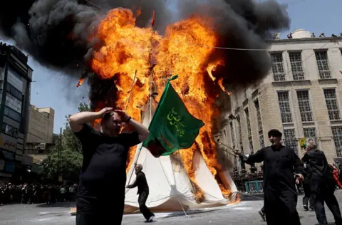 Majid Asgaripour/WANA/REUTERS Shia Muslims at a ceremony to mark Ashura, the holiest day on the Shia Muslim calendar, in Tehran, Iran