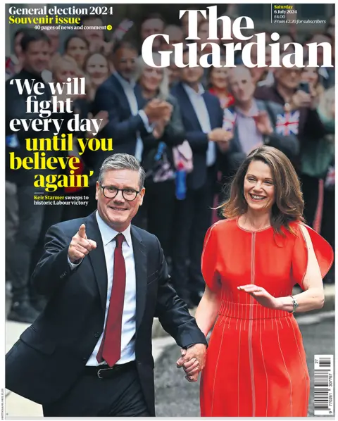 Front page of the Guardian newspaper for 6 July