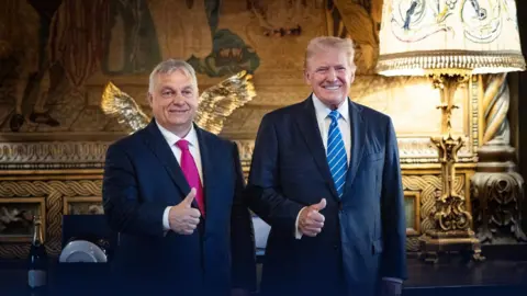 @PM_ViktorOrban Viktor Orban with Donald Trump at Mar-a-Lago