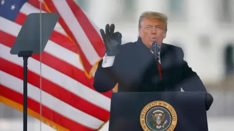 Reuters Donald Trump speaks on 6 January 2021