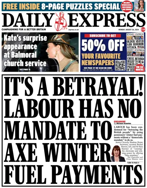 The shadow home secretary James Cleverly has accused Labour of "conning" the electorate by axing pensioners' winter fuel payments, the Daily Express reports. 