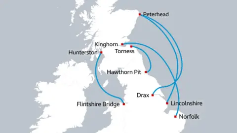 Map of green link routes