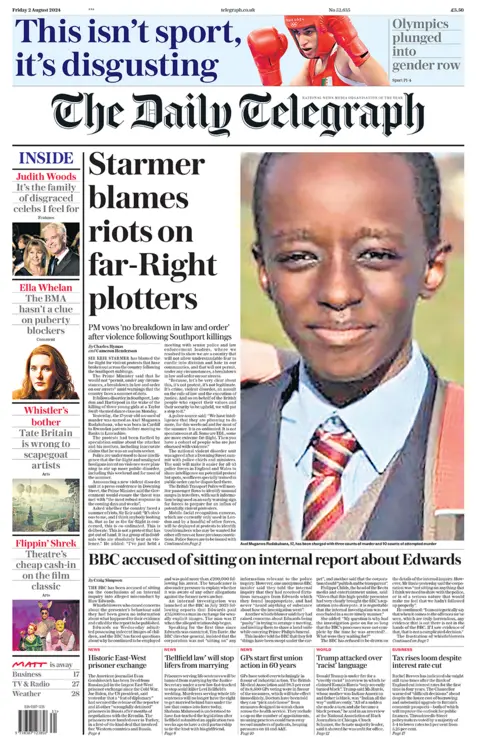 Telegraph front page