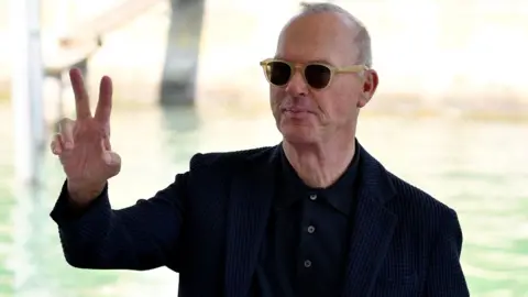 EPA Michael Keaton arrives at the Lido Beach ahead of the opening ceremony of the Venice Film Festival, in Venice, Italy, 28 August 2024. The 81st edition of the Venice International Film Festival runs from 28 August to 07 September 2024