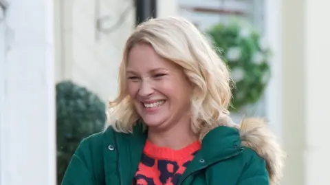 Getty Images Joanna Page on set for Gavin & Stacey