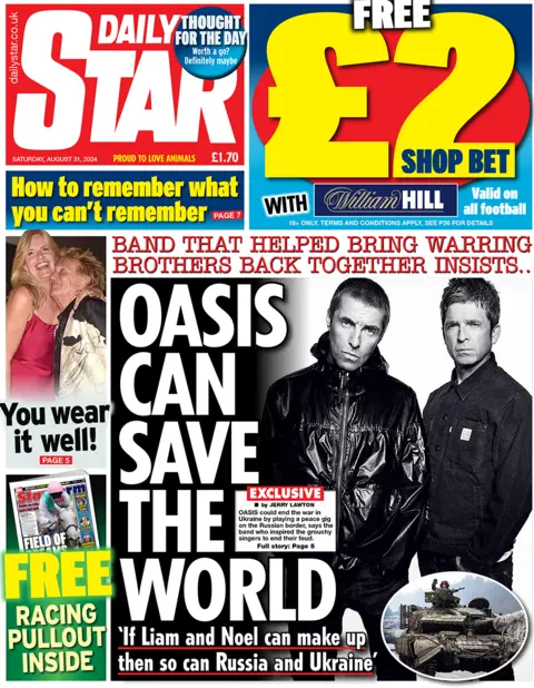 Front page of the Daily Star