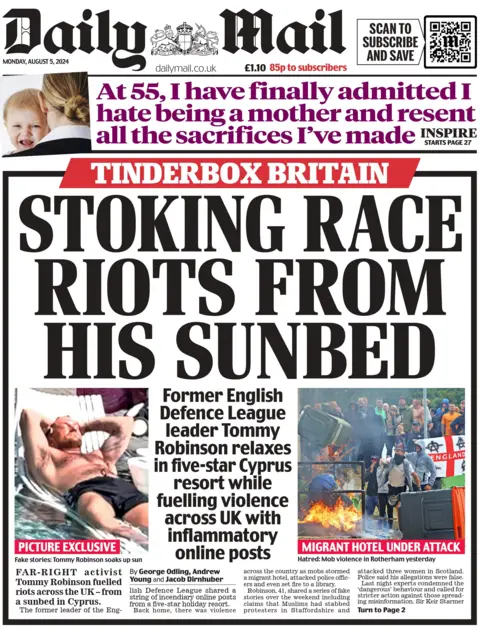 Daily Mail: Stoking race riots from his sunbed