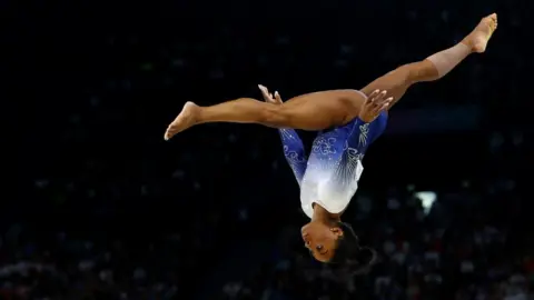 Reuters Simone Biles performs in a gymnastics event