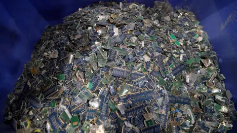 BBC/Kevin Church Pile of old circuit boards