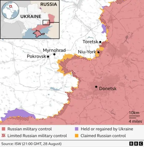 Map of Russian offensive