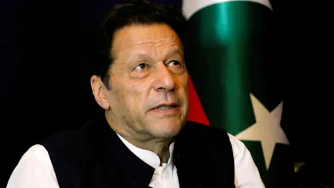 Reuters Former Pakistani Prime Minister Imran Khan pauses as he speaks with Reuters during an interview, in Lahore, Pakistan.