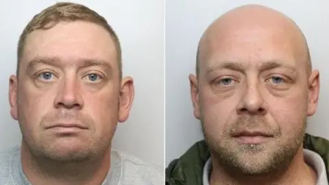 South Yorkshire Police Two mugshots of two people