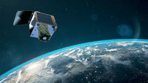 SSTL Artwork of SSTL satellite