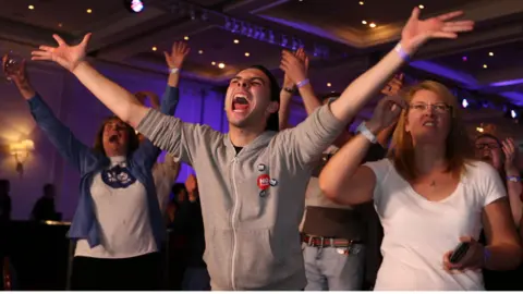 PA Media Better Together campaigners celebrate the No victory