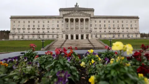 Reuters Stormont with flower beds in the foreground