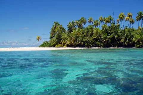 Getty Images A beach on Diego Garcia