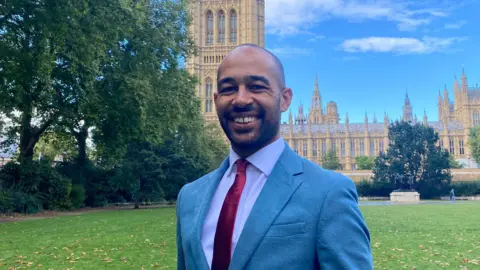 BBC Lib Dem MP Josh Babarinde in Westminster