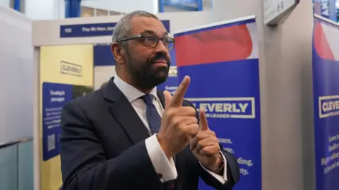 PA James Cleverly at the Conservative Party conference in Birmingham