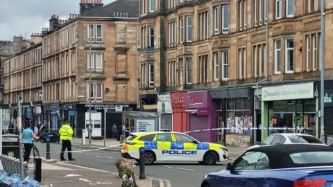 BBC police blocked off a section of Victoria Road during the incident 