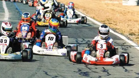 Coopers Photography Ricciardo in his #3 kart leading a race in 2004