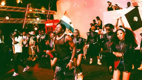 Tidal Rave/Kelvin Buckman Stonebwoy at a concert in Accra on 12 October