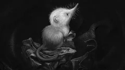 War Child A still image from Little Shrew, a new black-and-white animated film written and directed by Kate Bush