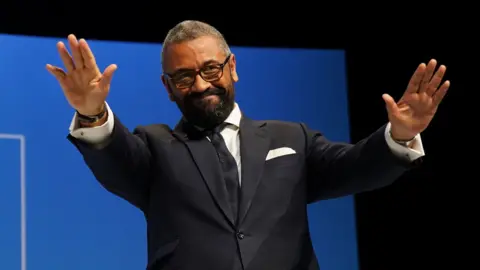 PA James Cleverly after his speech to the Conservative Party conference 