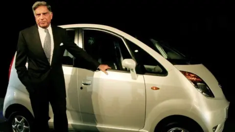 Getty Images Ratan Tata during the inauguration of the car in 2008