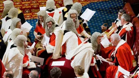 Getty Images Law Lords of House of Lords in wigs and robes at State Opening of Parliament