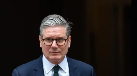 Getty Images Sir Keir Starmer comes out of 10 Downing Street