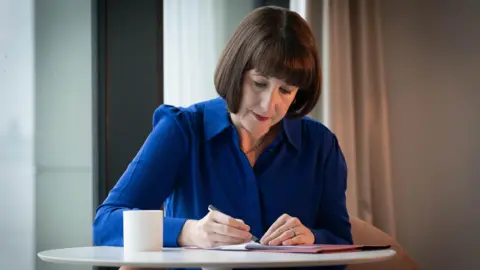 PA Chancellor of the Exchequer, Rachel Reeves before addressing the Labour Party Conference.